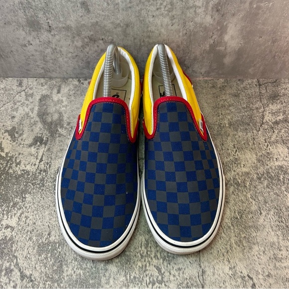Vans Slip On Sneakers Colorblock Checkered Sneakers Mens sz9/Womens sz 10.5 - Picture 2 of 6
